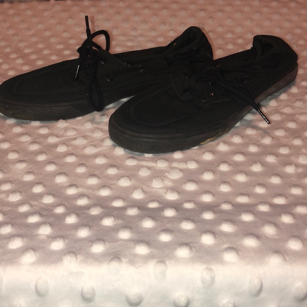 *AUTHENTIC* Polo Black Canvas Boat Slides